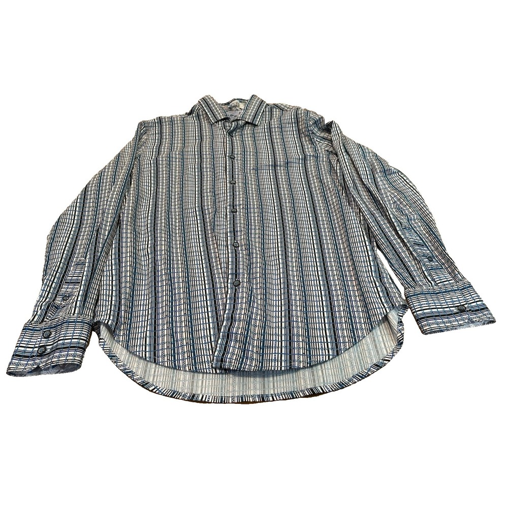 Robert Graham‎ Mens Multicolor Abstract Print Long Sleeve Button Up Size M